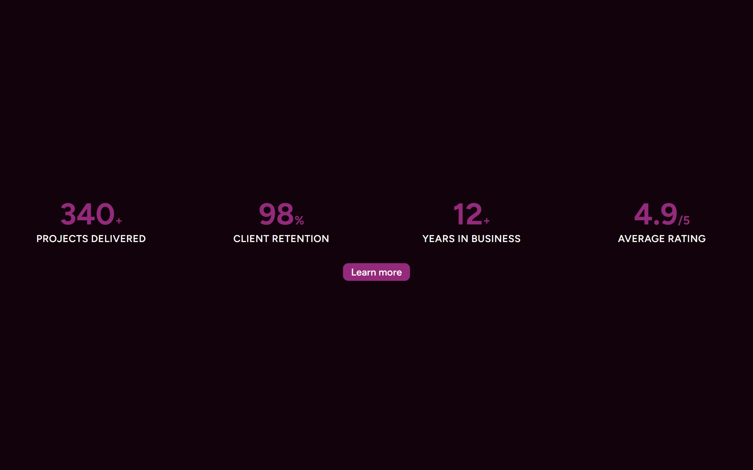 Stats — dark theme
