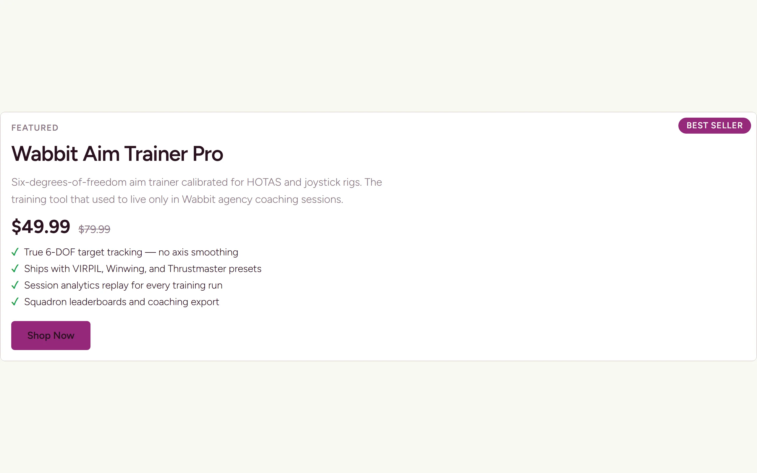 Featured Product — light theme