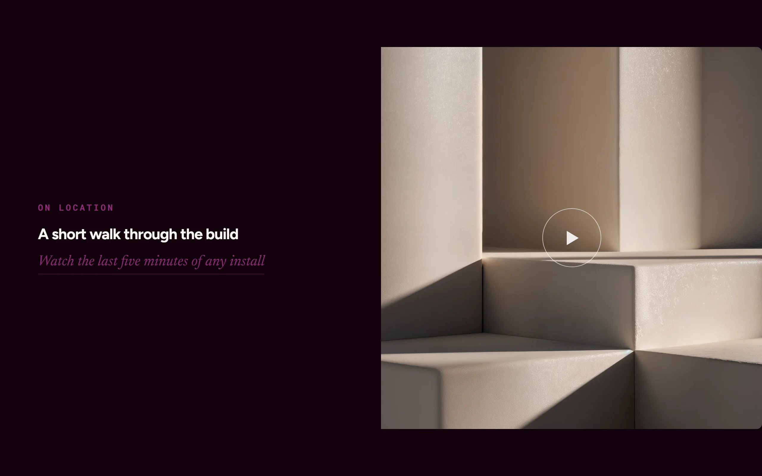 Video Spread — dark theme