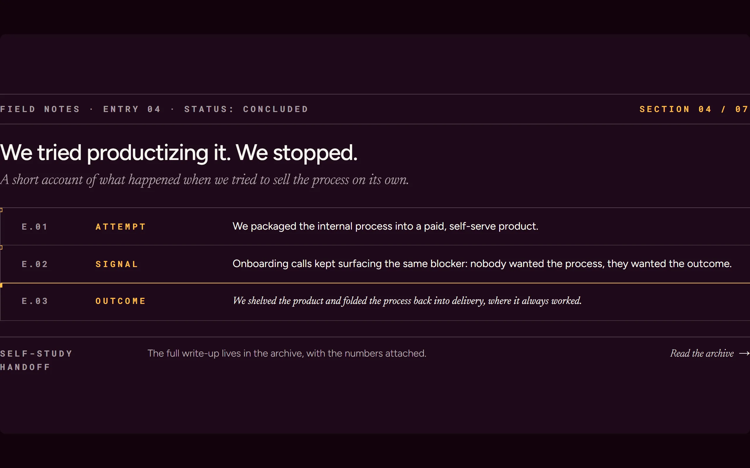 Lab Notes — dark theme
