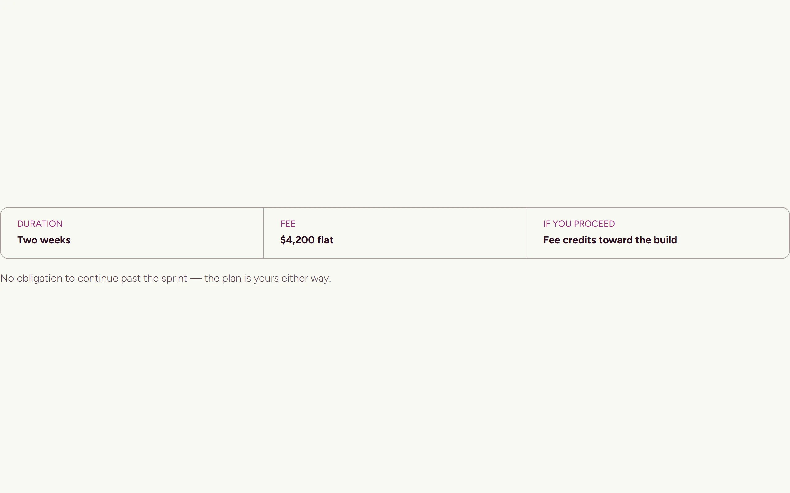 Spec Sheet — light theme