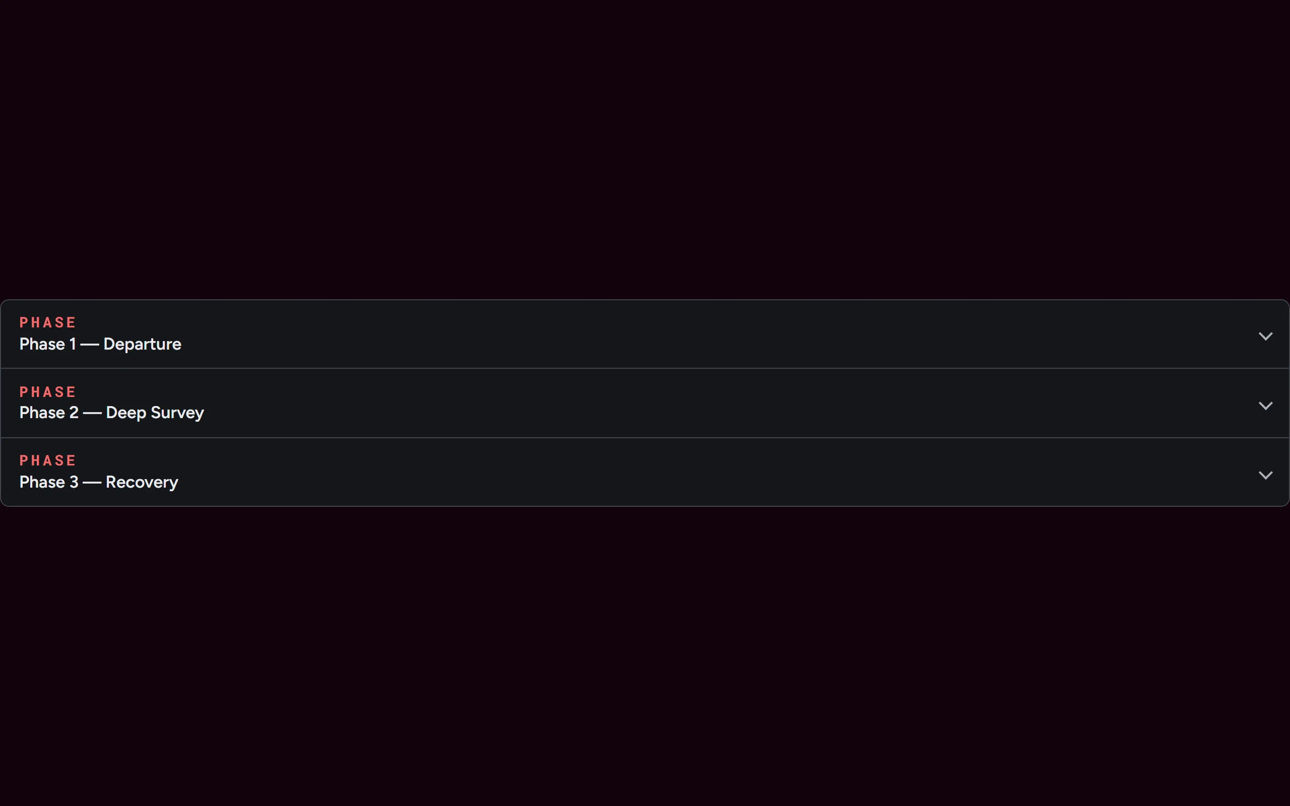 Signal Accordion — dark theme