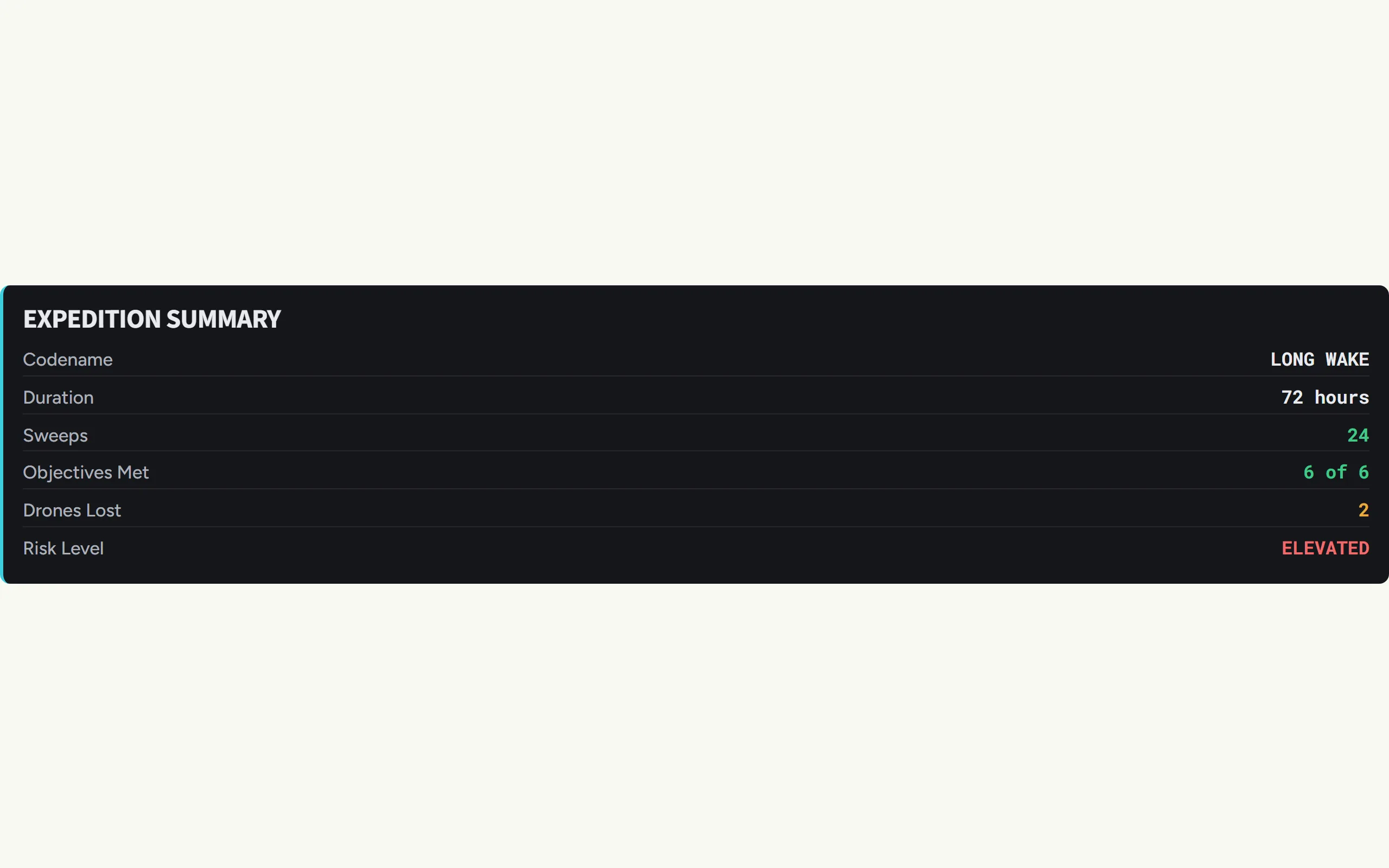 Key Facts — Sidebar variant preview